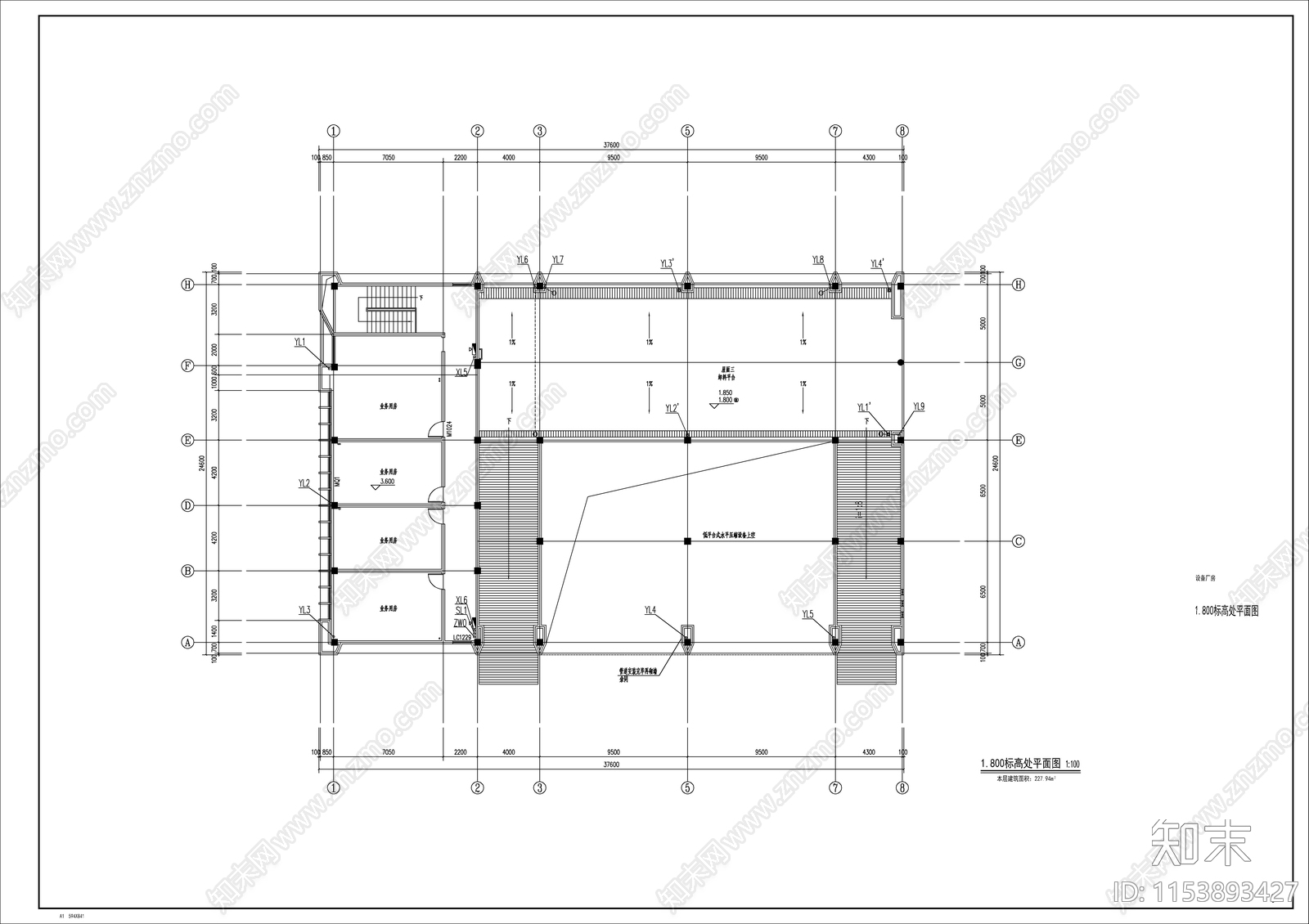 科技城垃圾中转站设备用房给排水cad施工图下载【ID:1153893427】