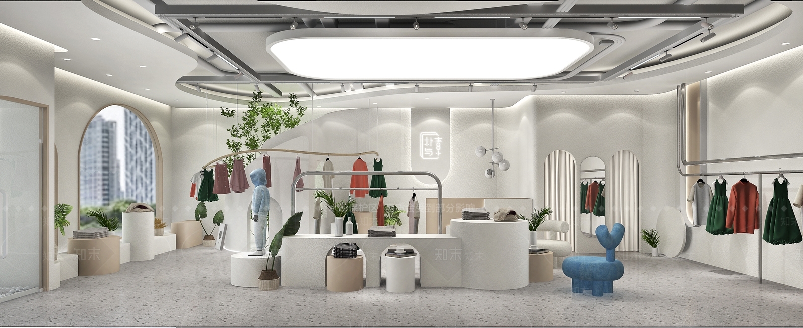 侘寂奶油风童装店3D模型下载【ID:1153894979】