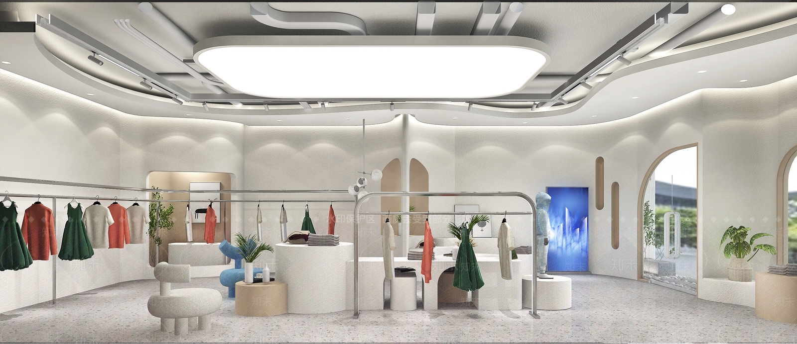 侘寂奶油风童装店3D模型下载【ID:1153894979】