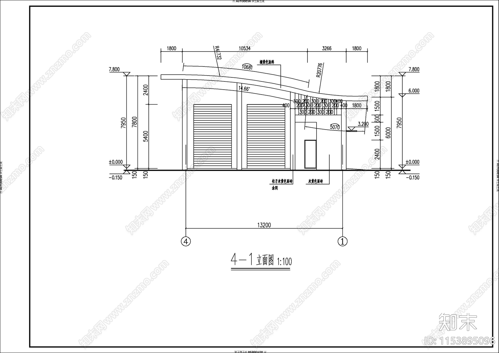 市场垃圾转运站建筑cad施工图下载【ID:1153895096】