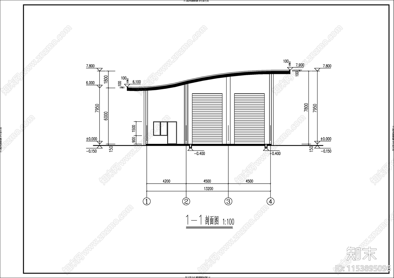 市场垃圾转运站建筑cad施工图下载【ID:1153895096】