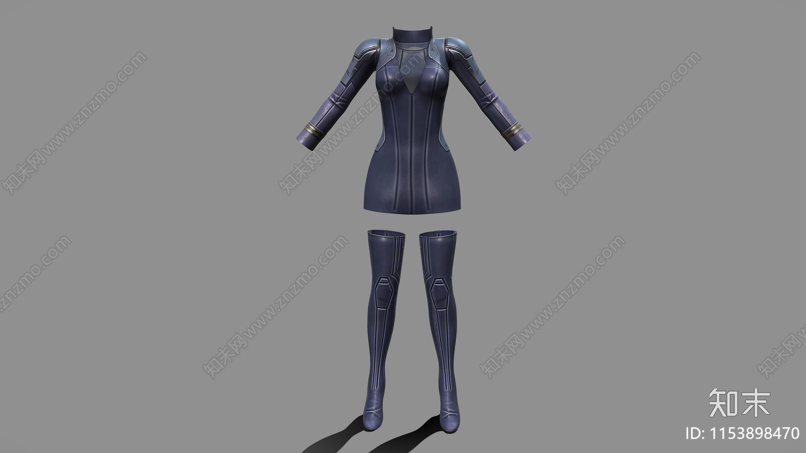 女性感科幻短裙制服3D模型下载【ID:1153898470】