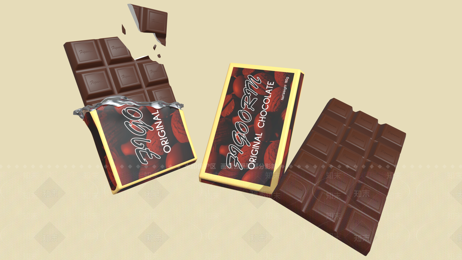 巧克力3D模型下载【ID:1153901501】