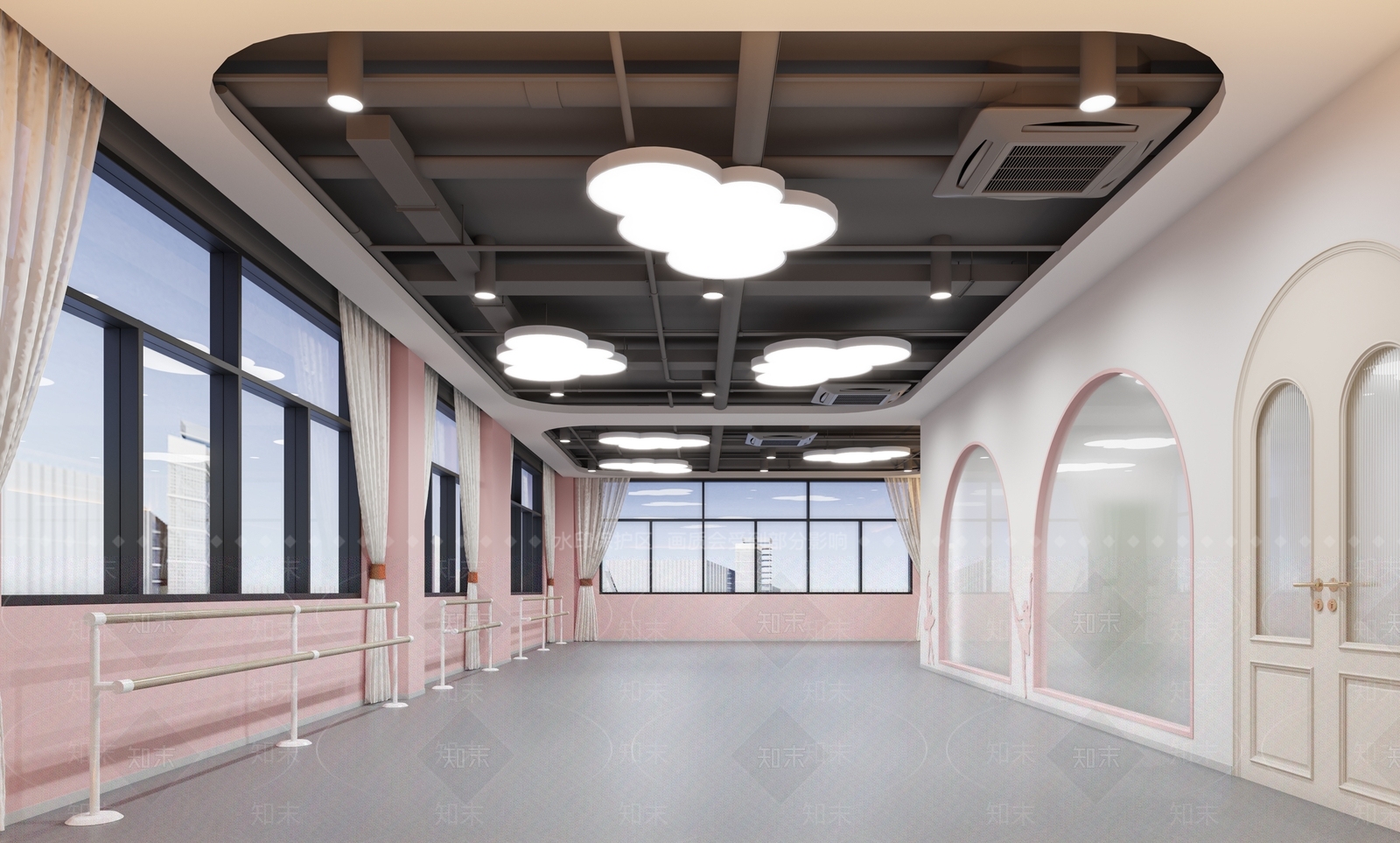 现代舞蹈室3D模型下载【ID:1153903779】