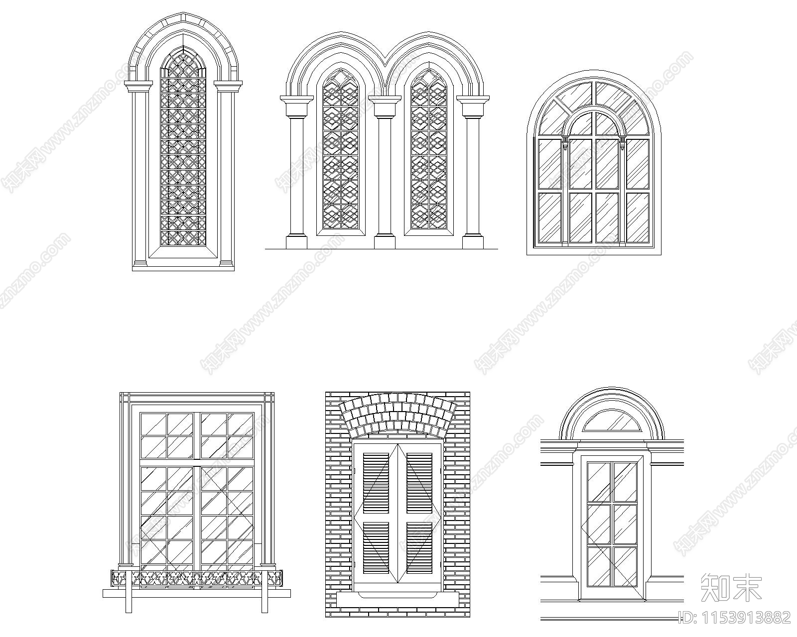 欧式大门施工图下载【ID:1153913882】
