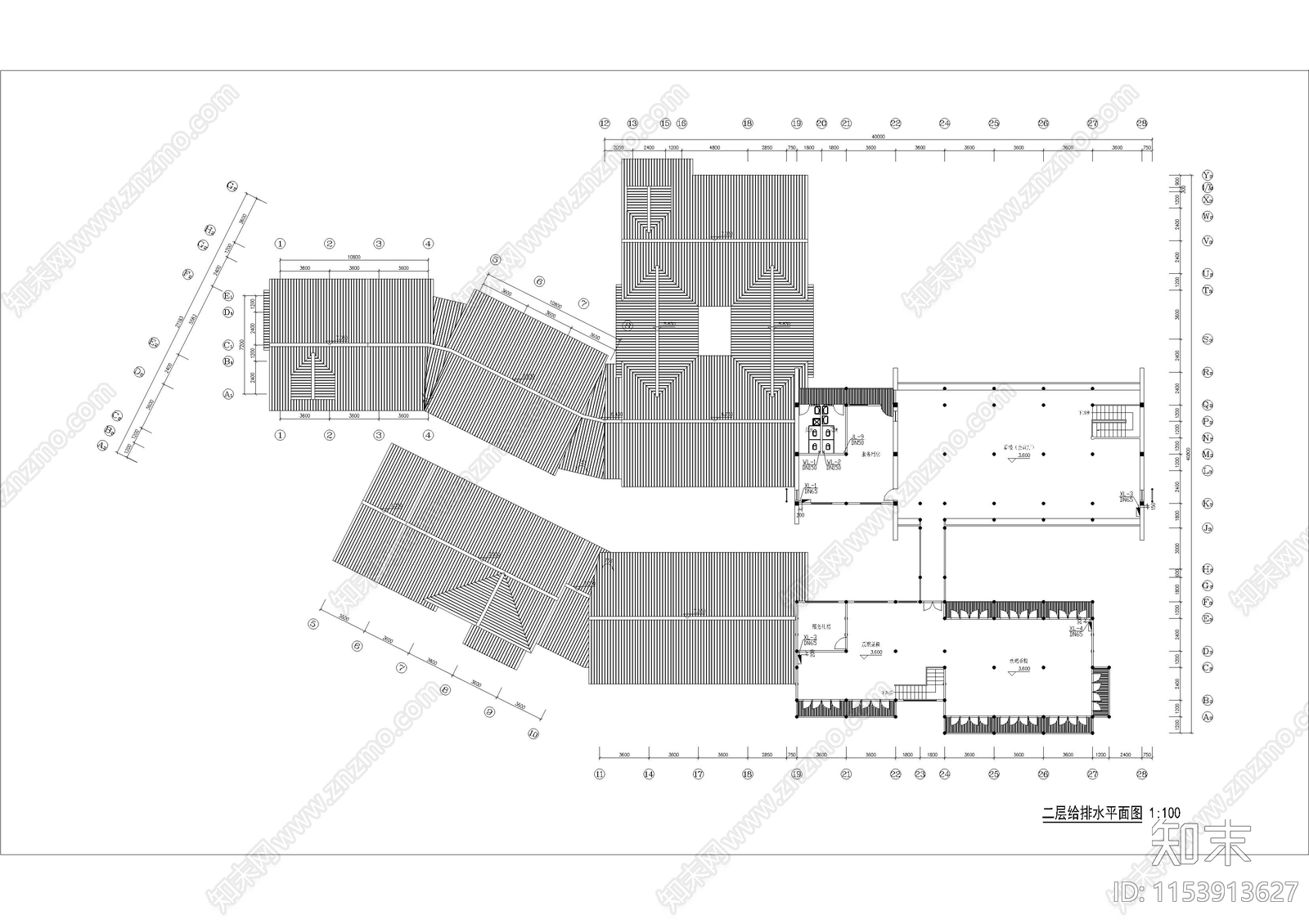 商业建筑cad施工图下载【ID:1153913627】