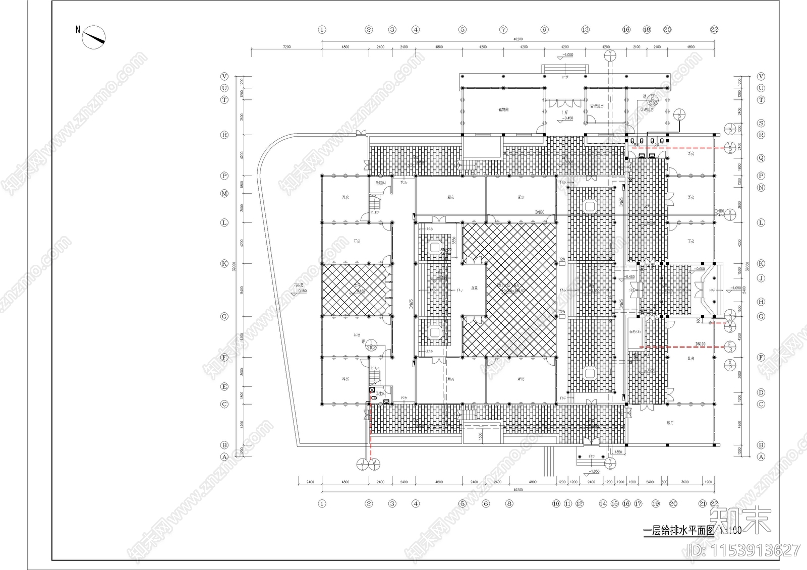 商业建筑cad施工图下载【ID:1153913627】