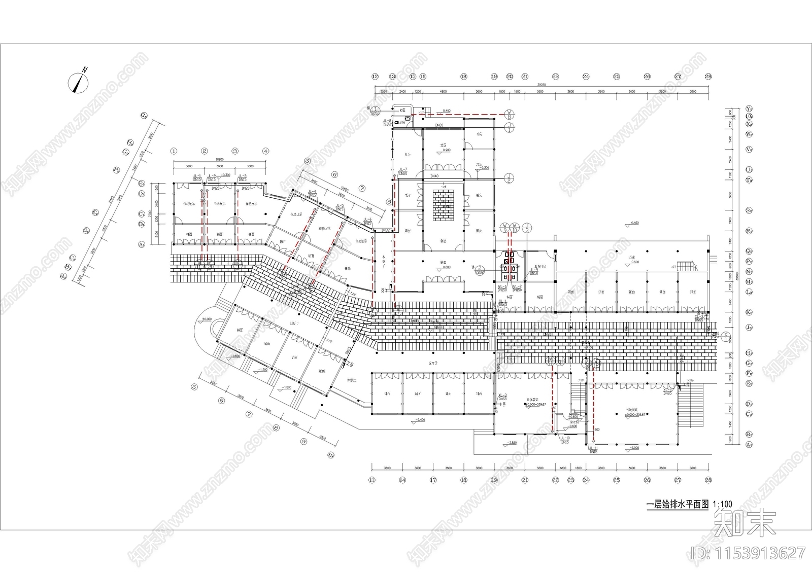 商业建筑cad施工图下载【ID:1153913627】