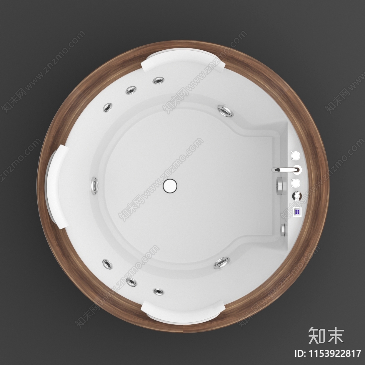 jacuzzinova圆形按摩浴缸3D模型下载【ID:1153922817】