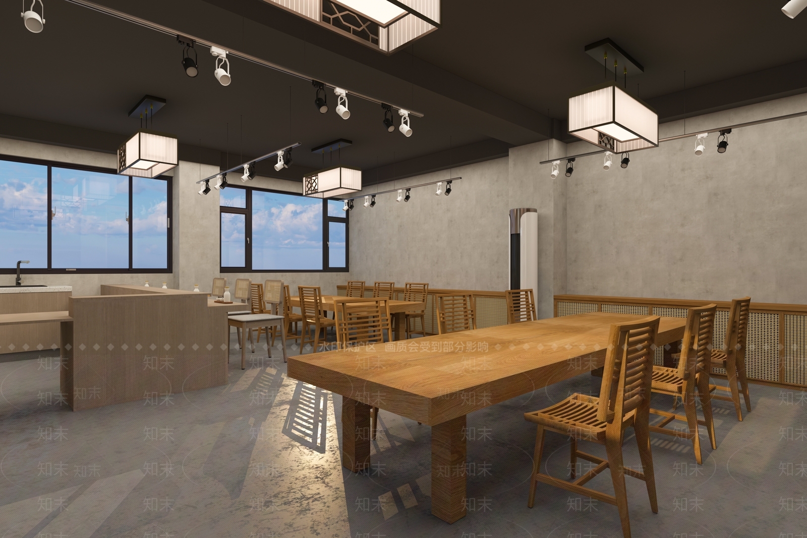 现代教室3D模型下载【ID:1153925550】