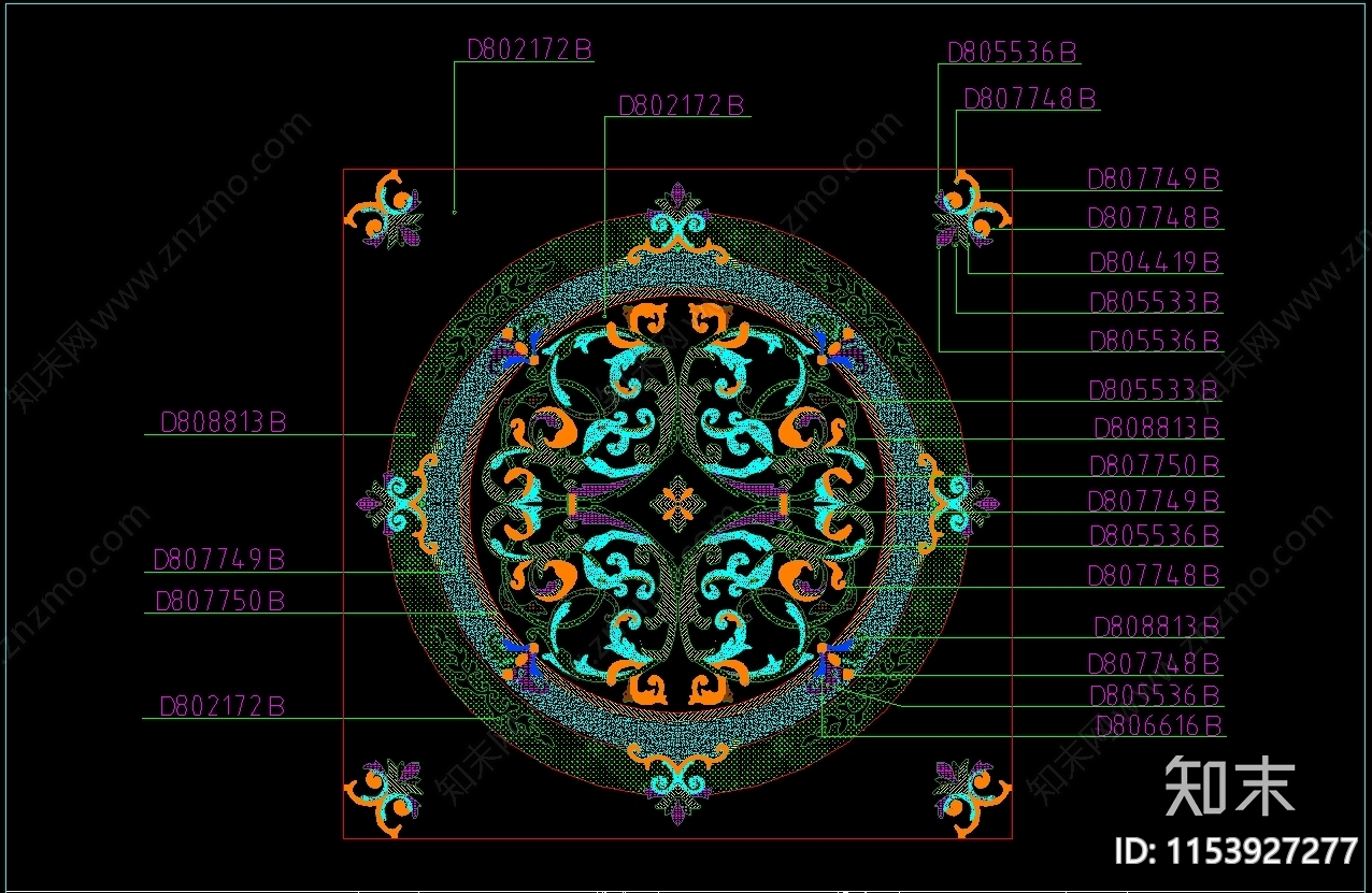 80套JPG图片对应铺装图库cad施工图下载【ID:1153927277】