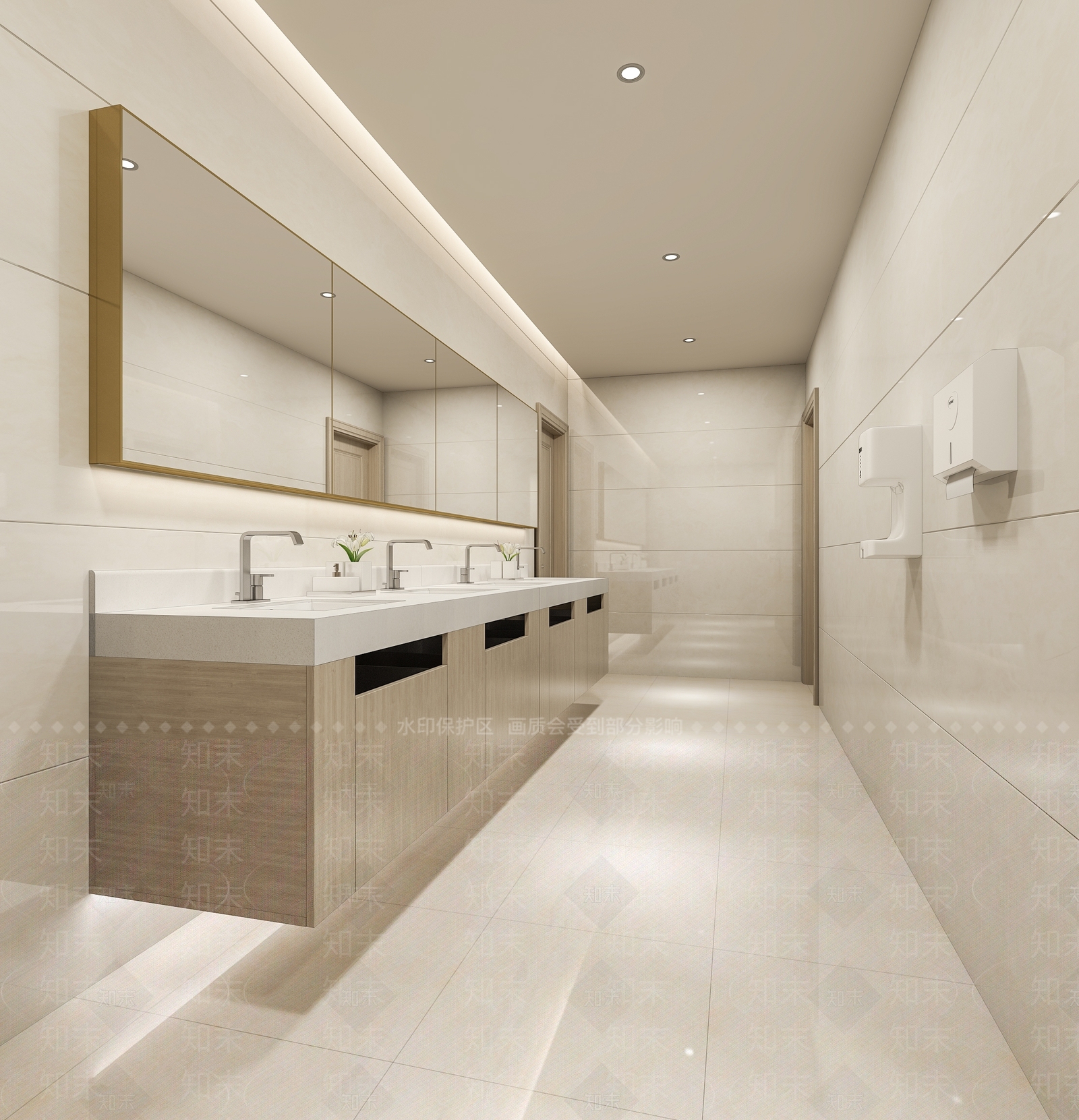 现代公共卫生间3D模型下载【ID:1153931181】