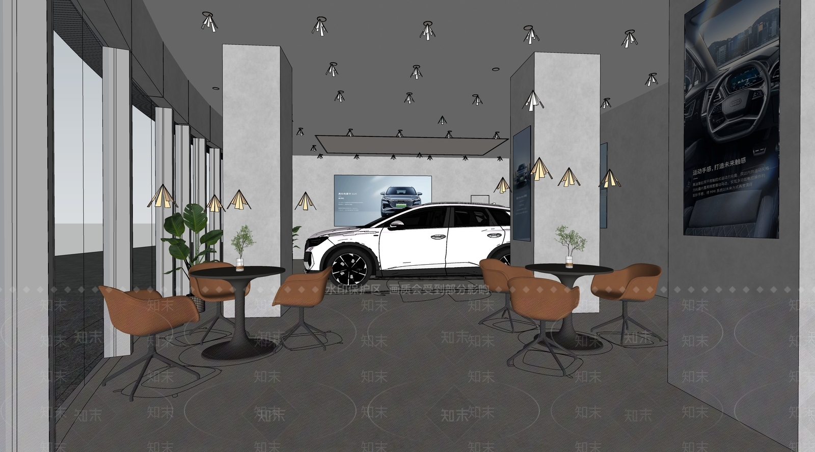 现代汽车4S店SU模型下载【ID:1153931460】