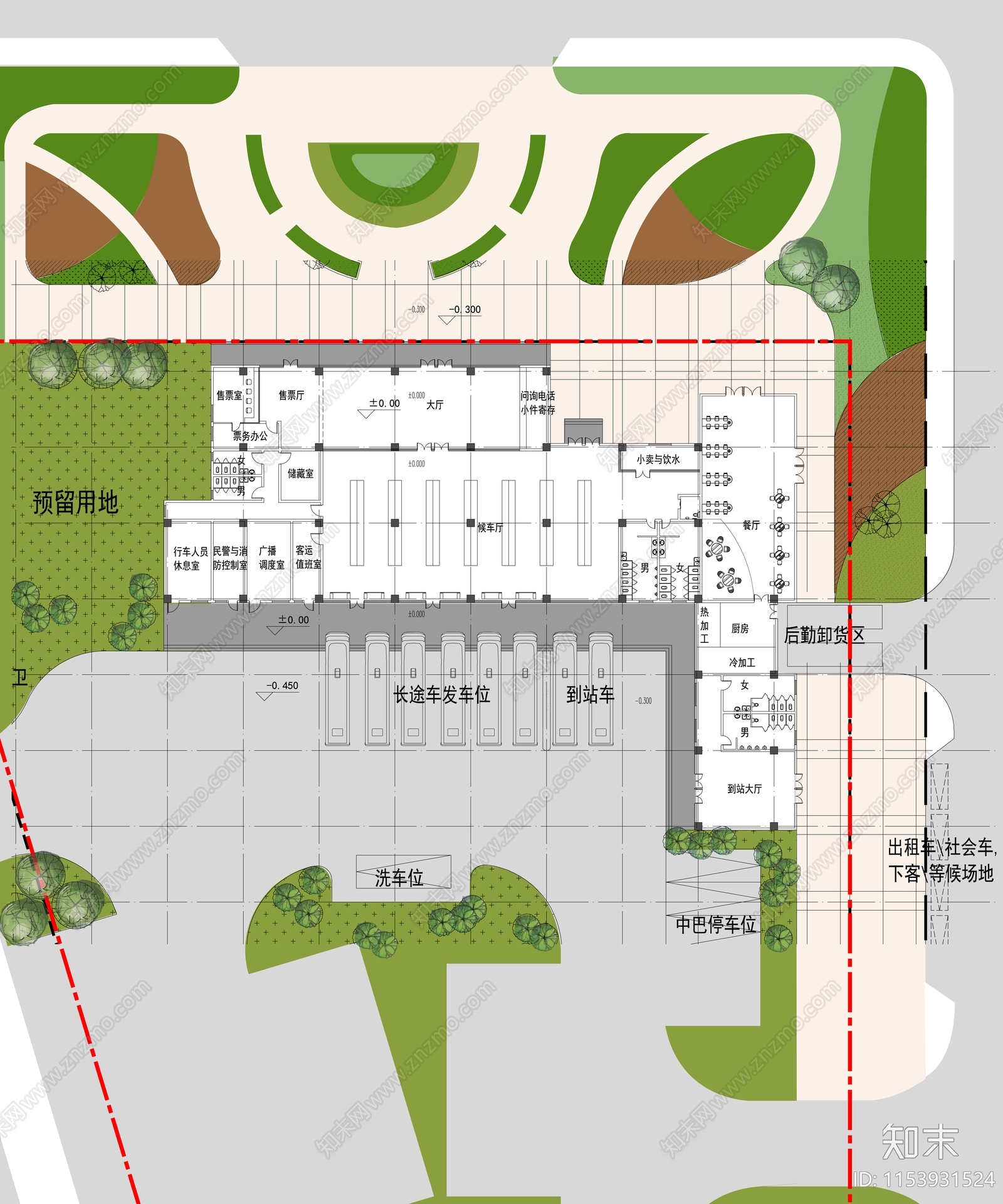 汽车站设计图纸施工图下载【ID:1153931524】