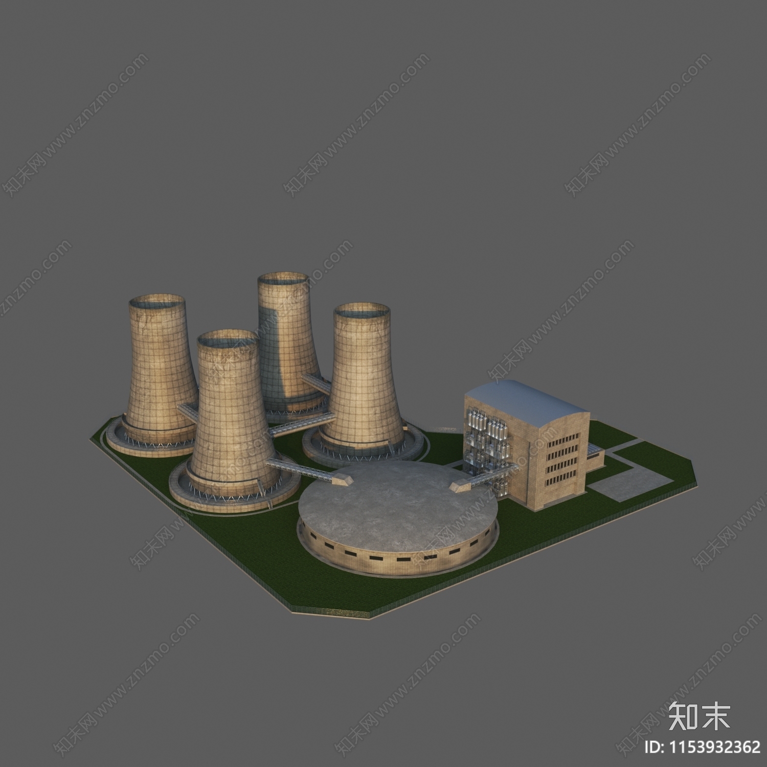 现代工业厂房3D模型下载【ID:1153932362】