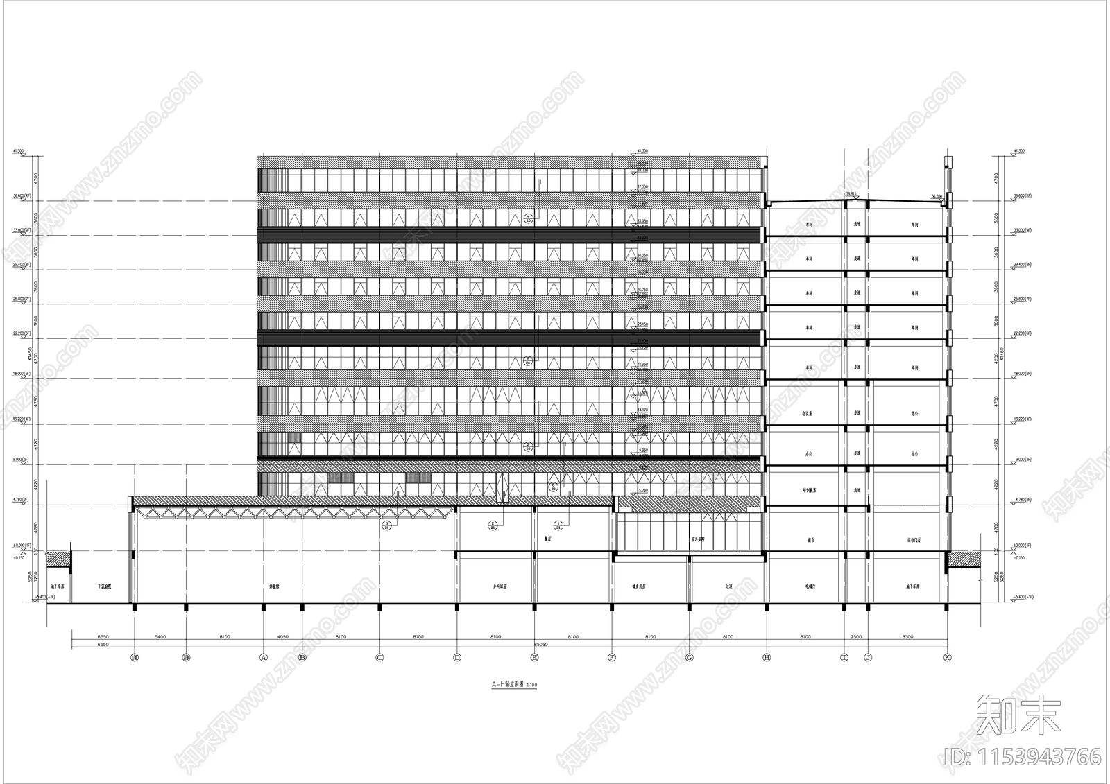 9层cad施工图下载【ID:1153943766】