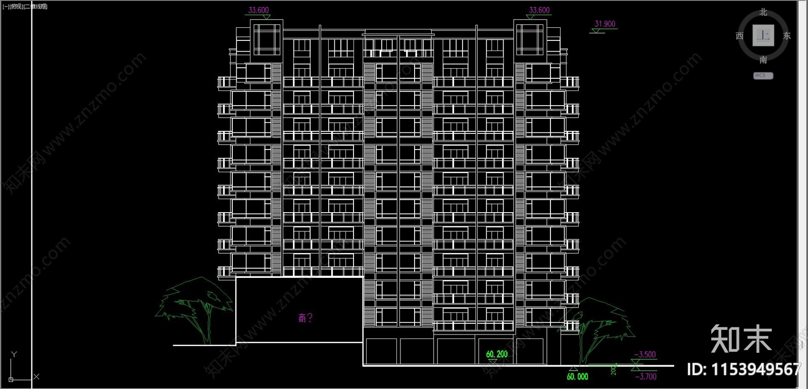 住宅区建筑cad施工图下载【ID:1153949567】