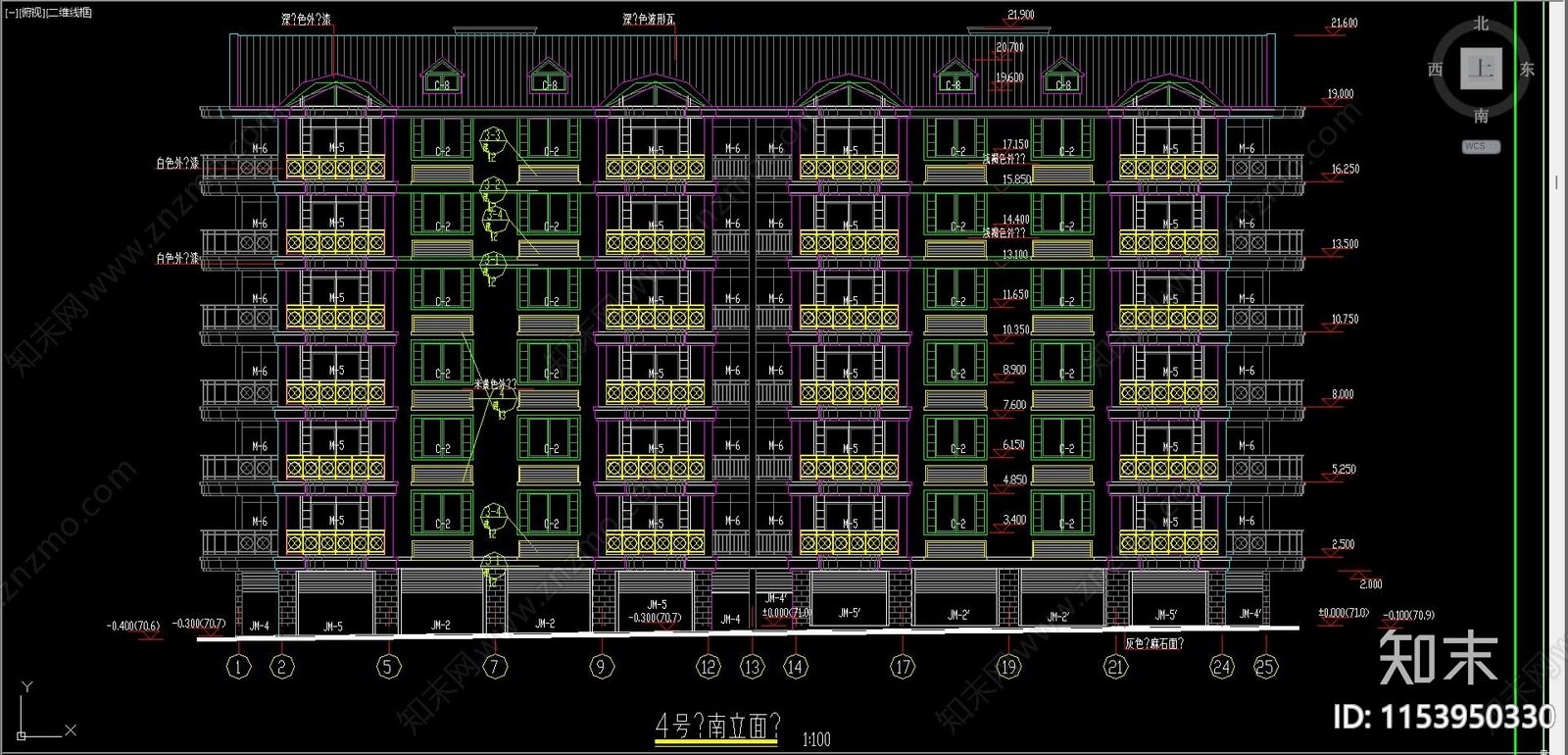 住宅区建筑cad施工图下载【ID:1153950330】