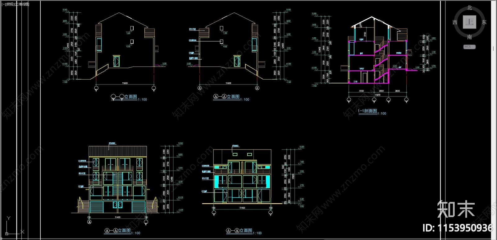 住宅区建筑施工图下载【ID:1153950936】