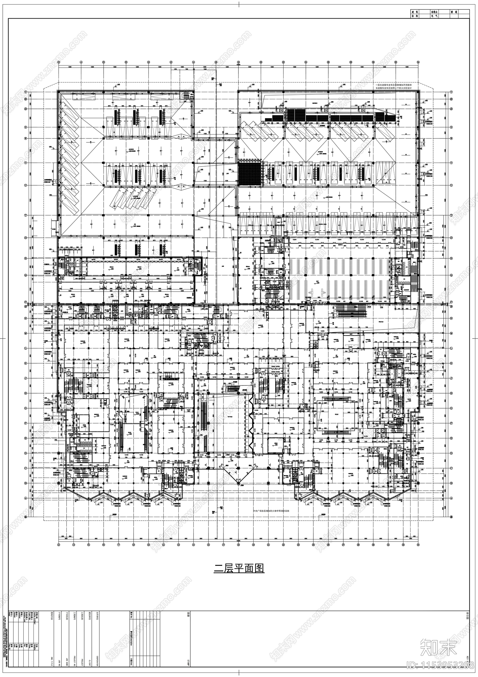 五层汽车站施工图下载【ID:1153953208】