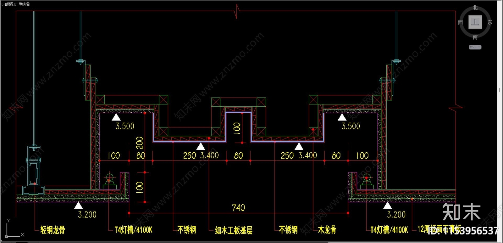 衣柜cad施工图下载【ID:1153956537】