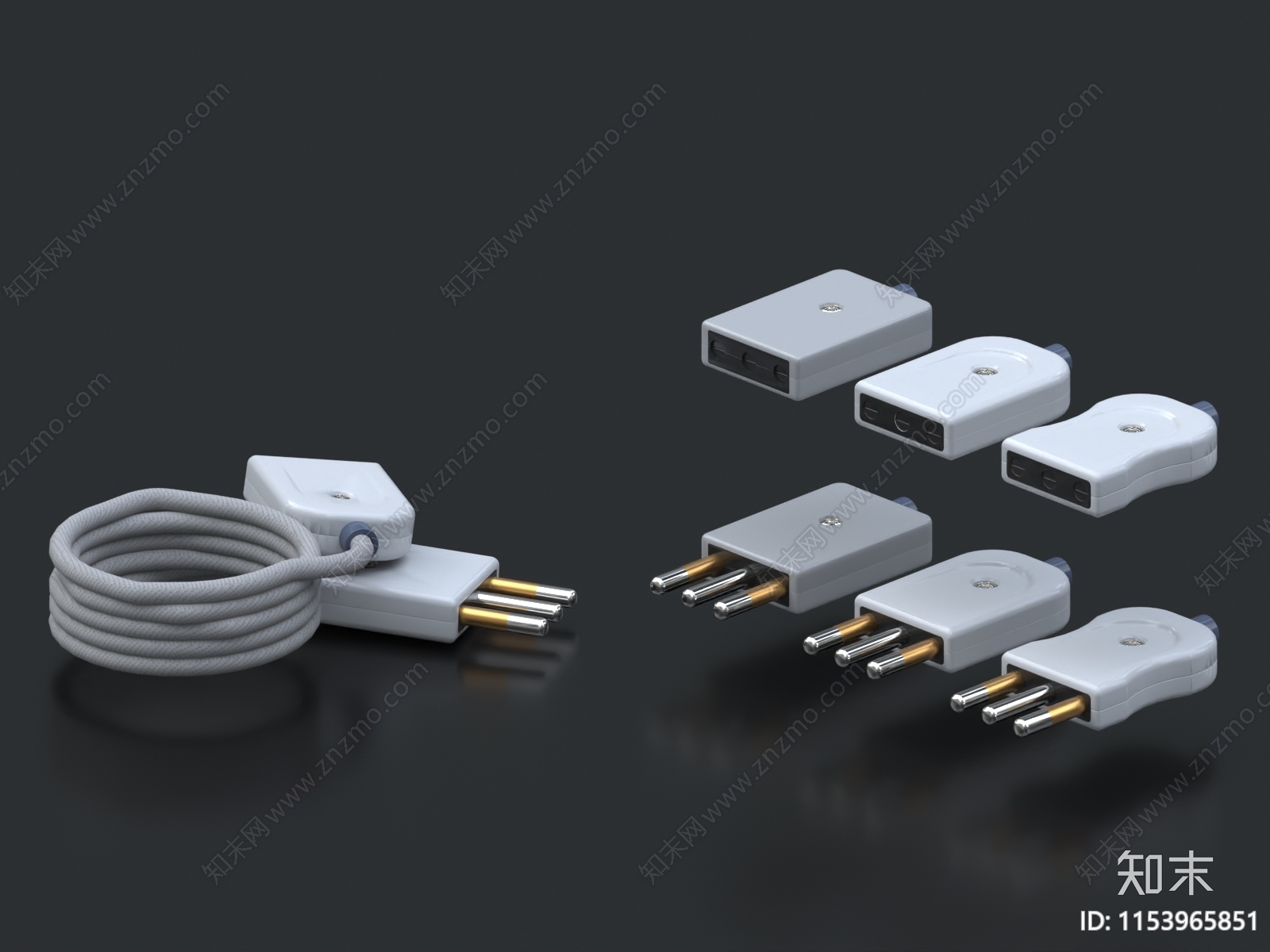 插头3D模型下载【ID:1153965851】