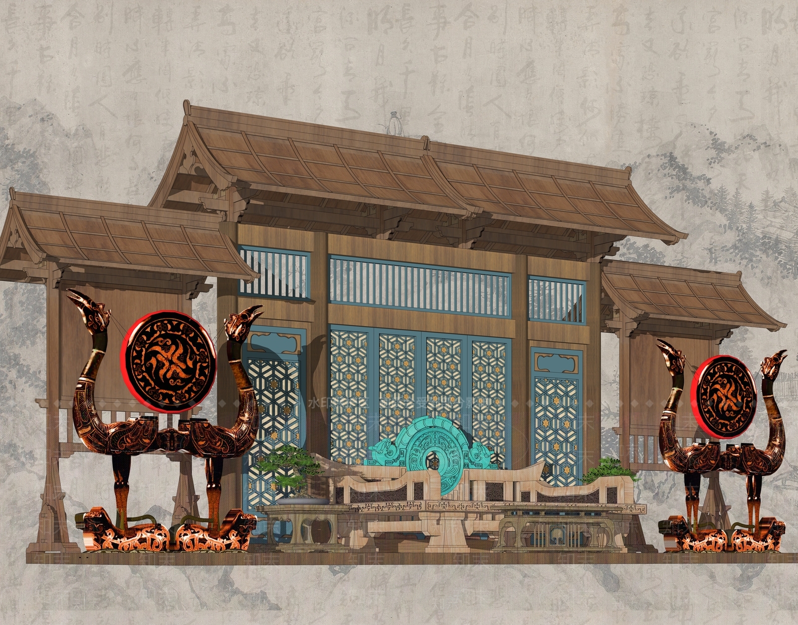 中式龙椅SU模型下载【ID:1153969582】