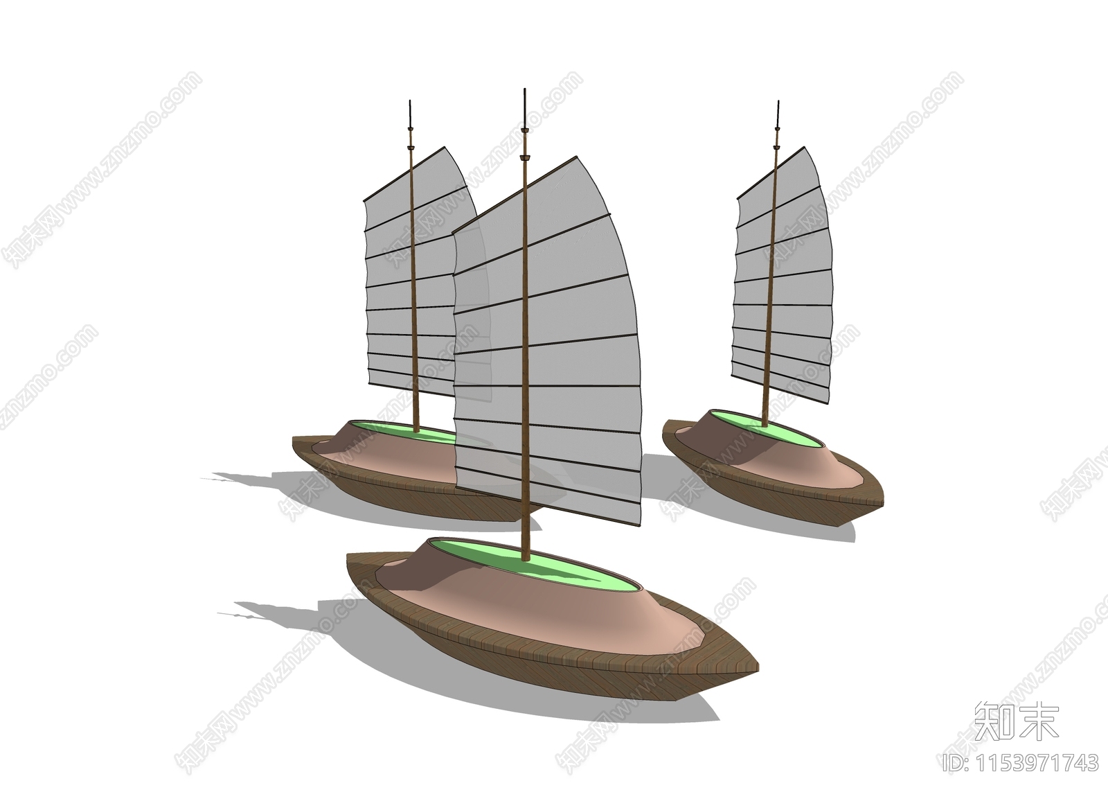 现代帆船造型花池座椅SU模型下载【ID:1153971743】