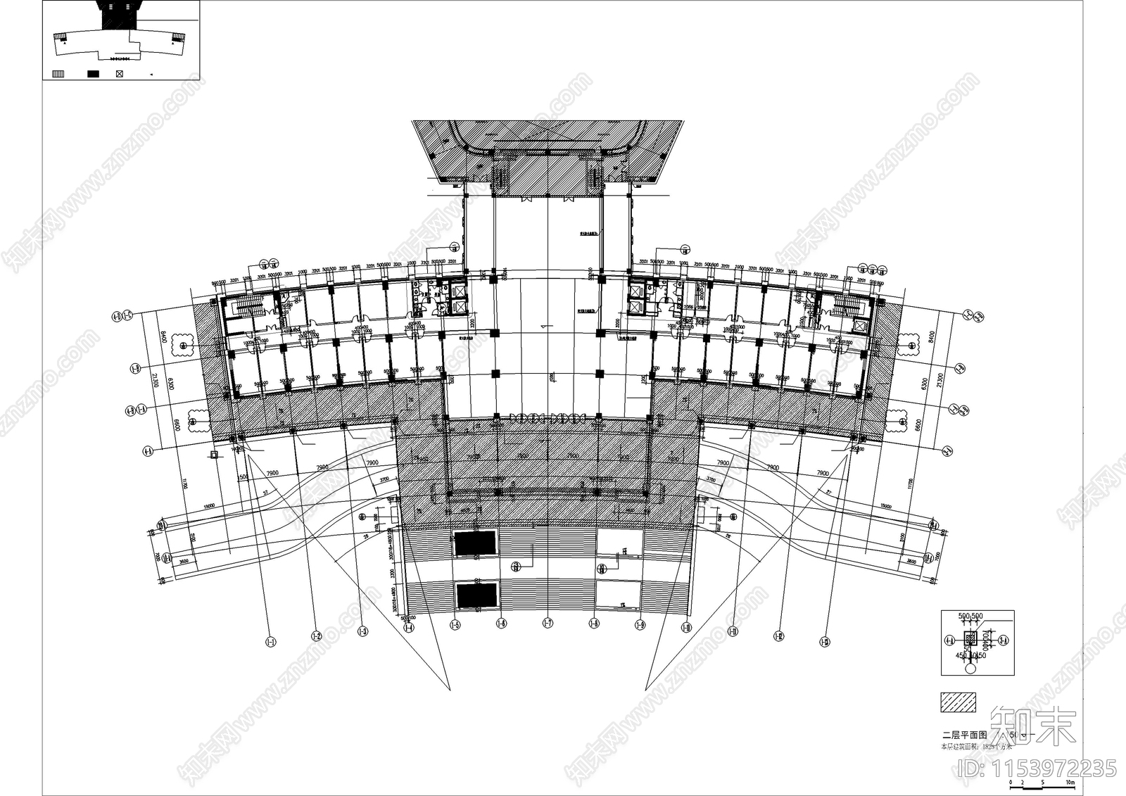 市行政综合服务中心建筑施工图下载【ID:1153972235】