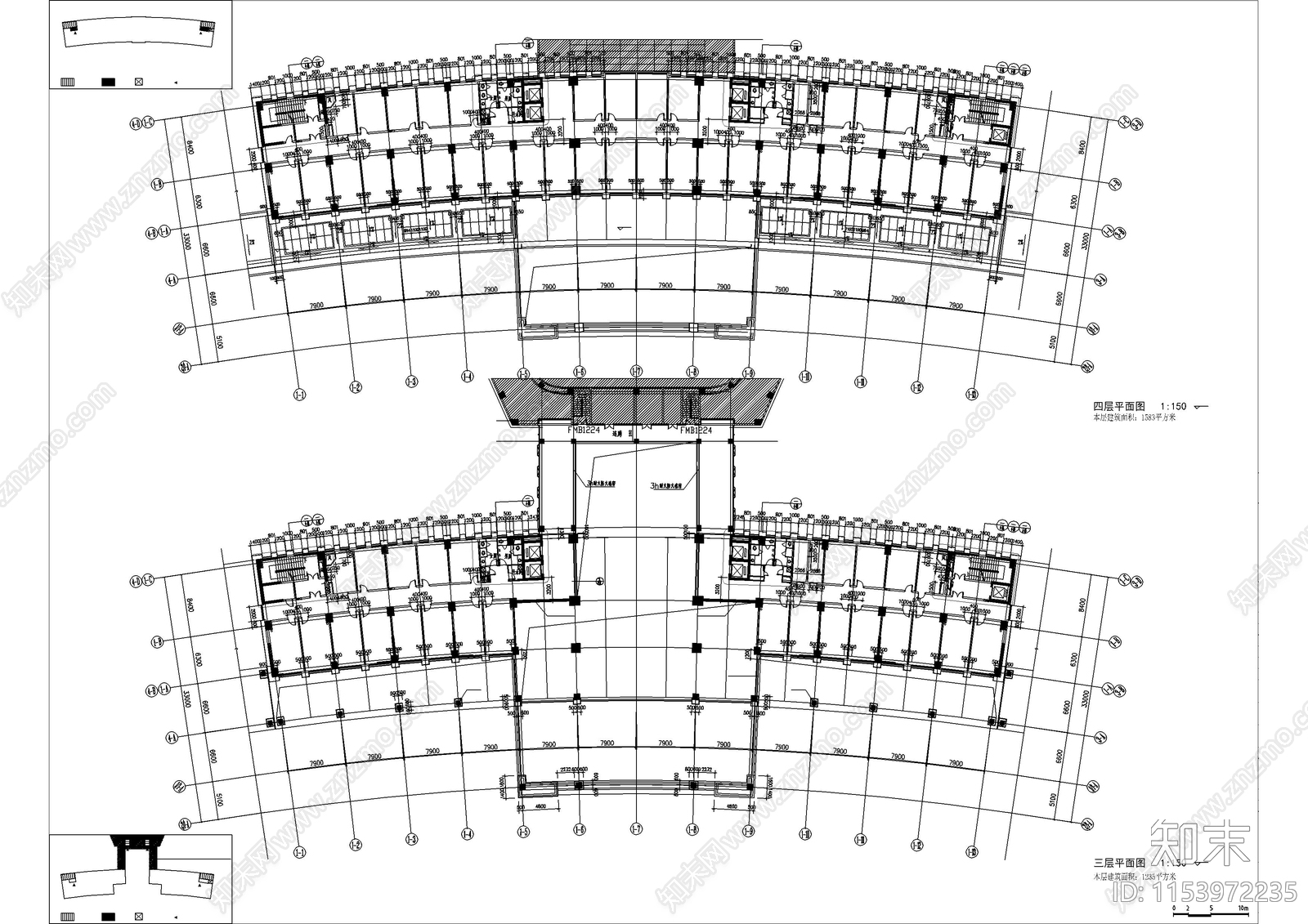 市行政综合服务中心建筑施工图下载【ID:1153972235】