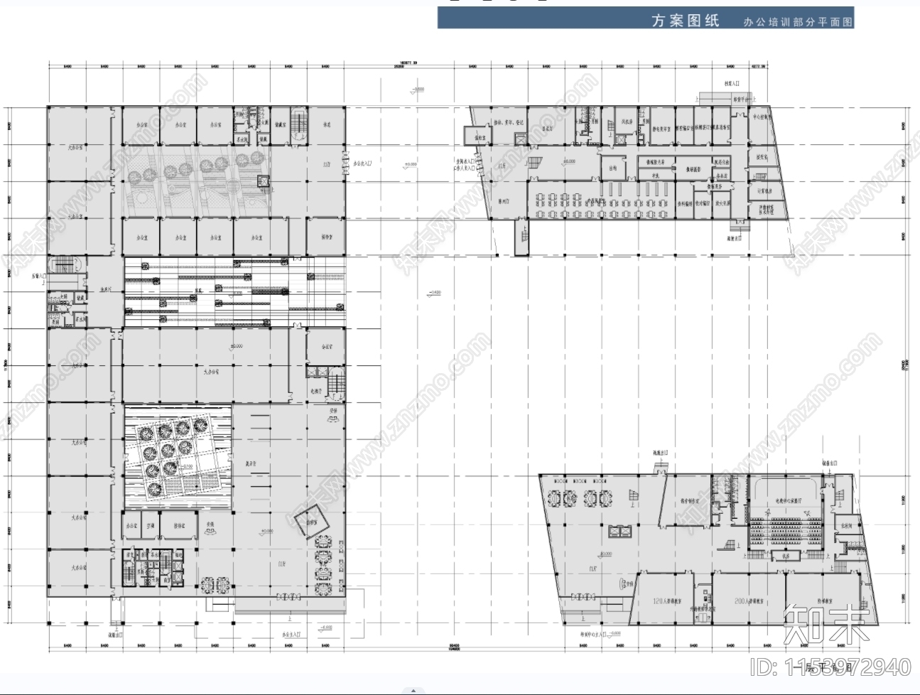 交通银行cad施工图下载【ID:1153972940】