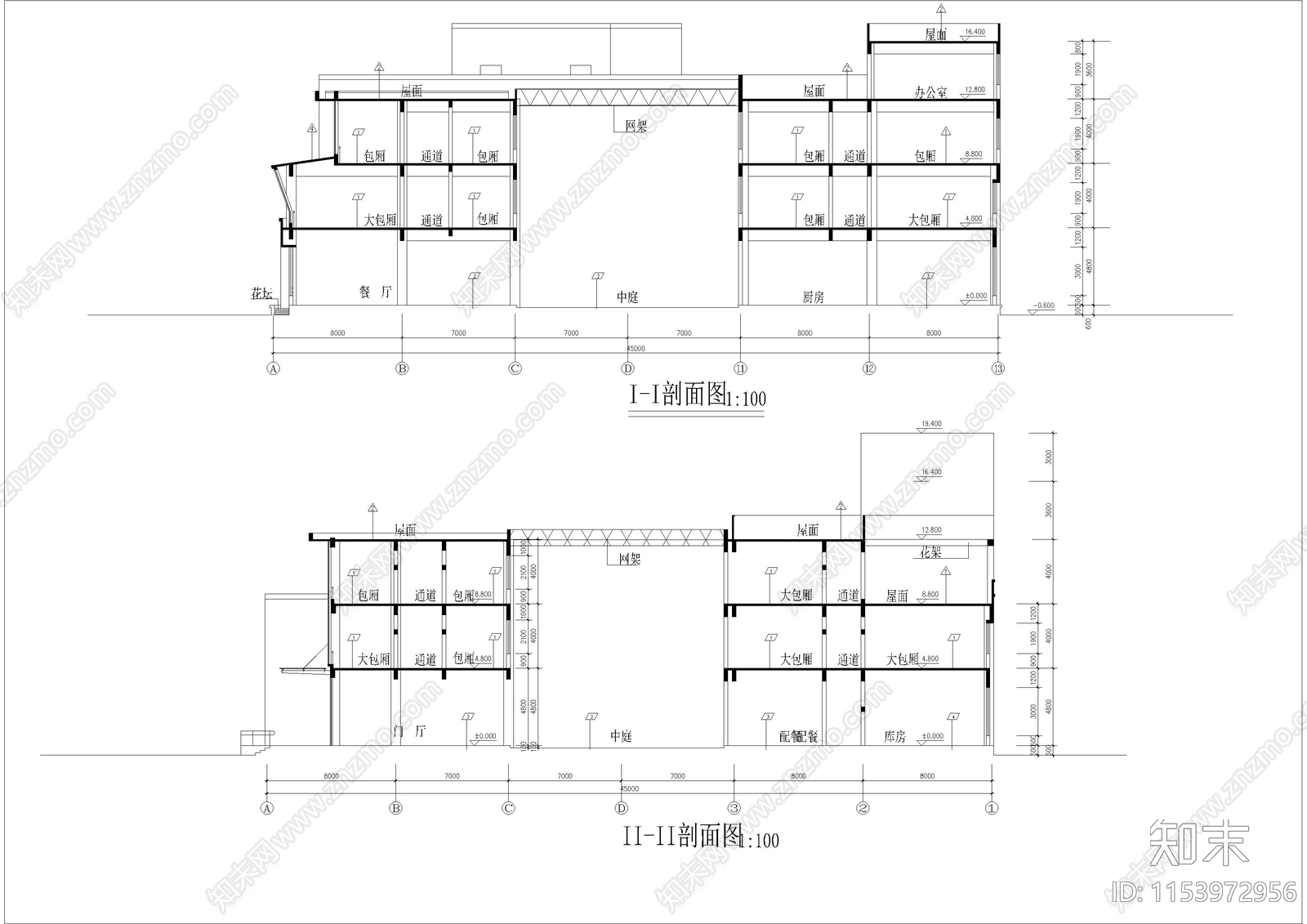 县级新酒店cad施工图下载【ID:1153972956】