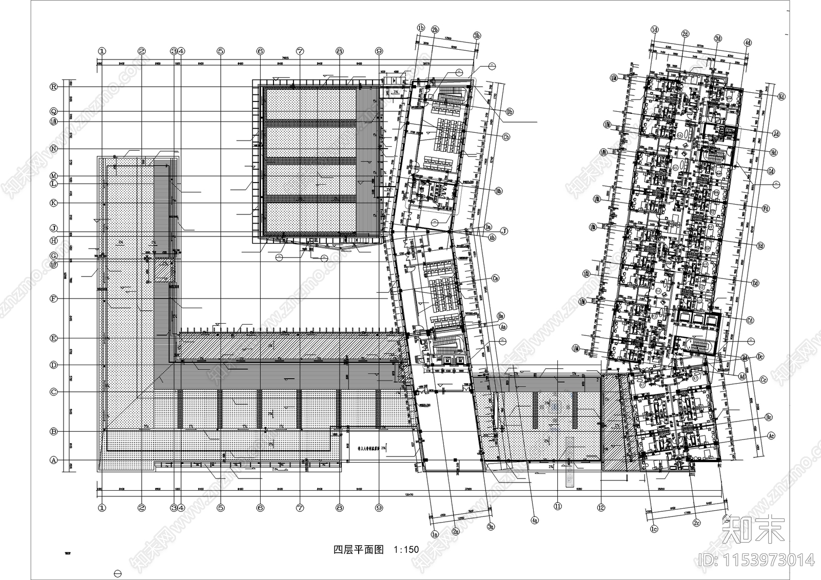 党校二期工程CADcad施工图下载【ID:1153973014】