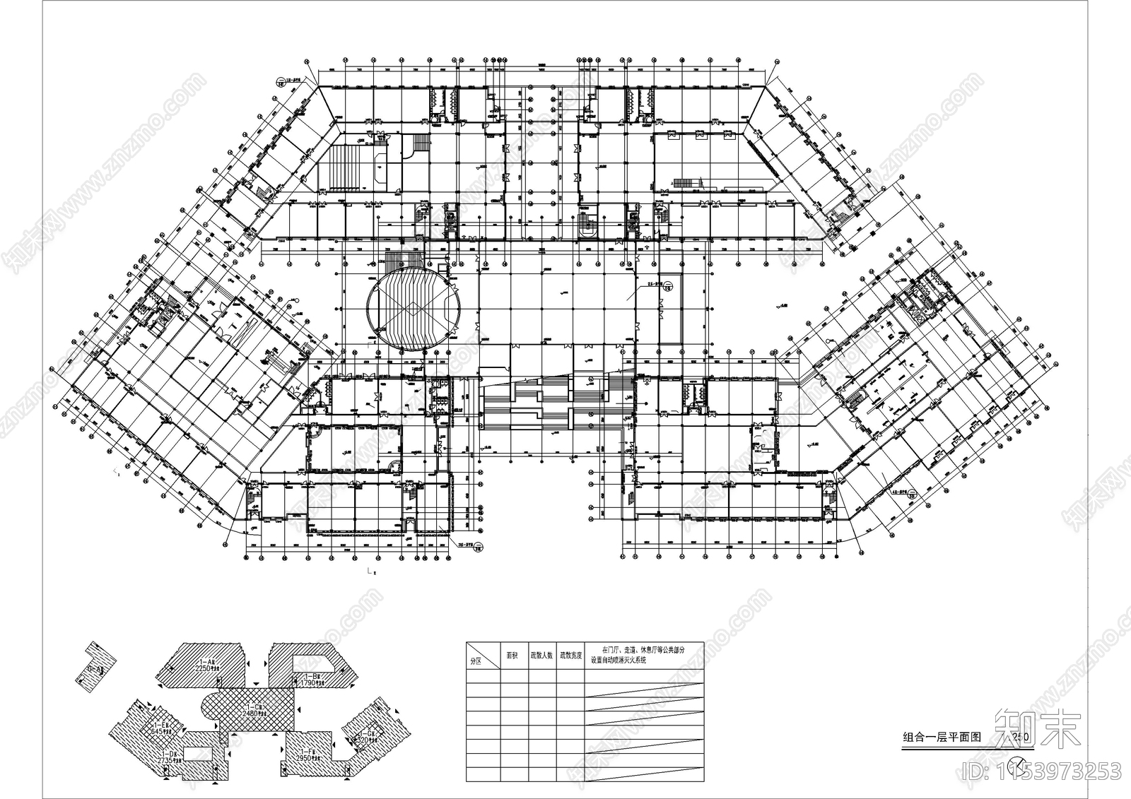 大学石油科技中心cad施工图下载【ID:1153973253】