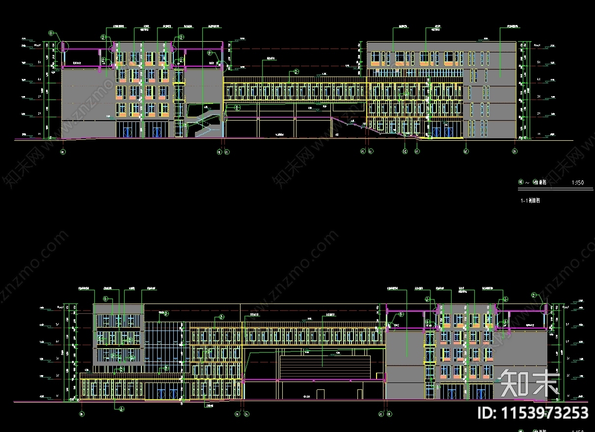 大学石油科技中心cad施工图下载【ID:1153973253】