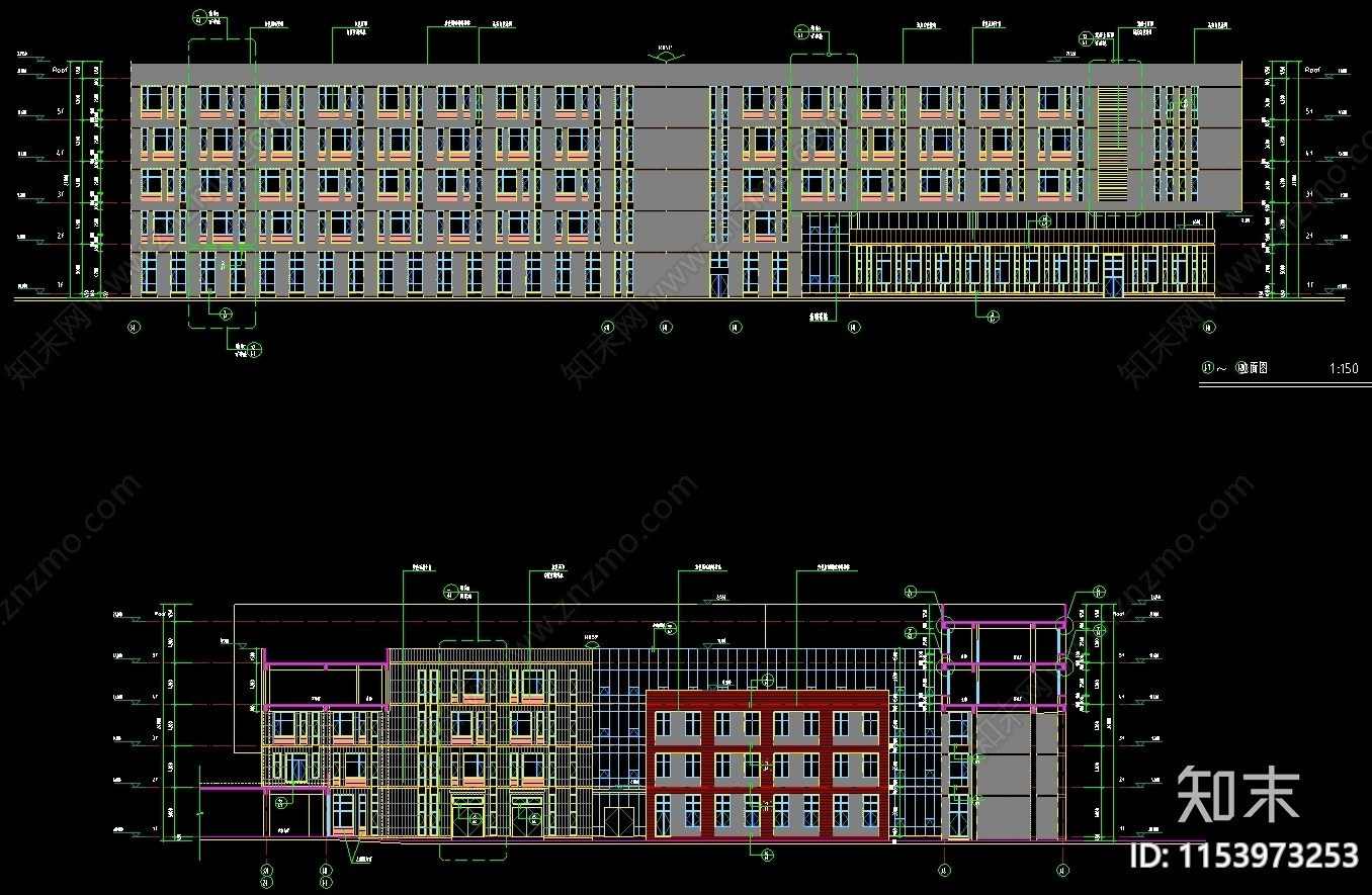 大学石油科技中心cad施工图下载【ID:1153973253】