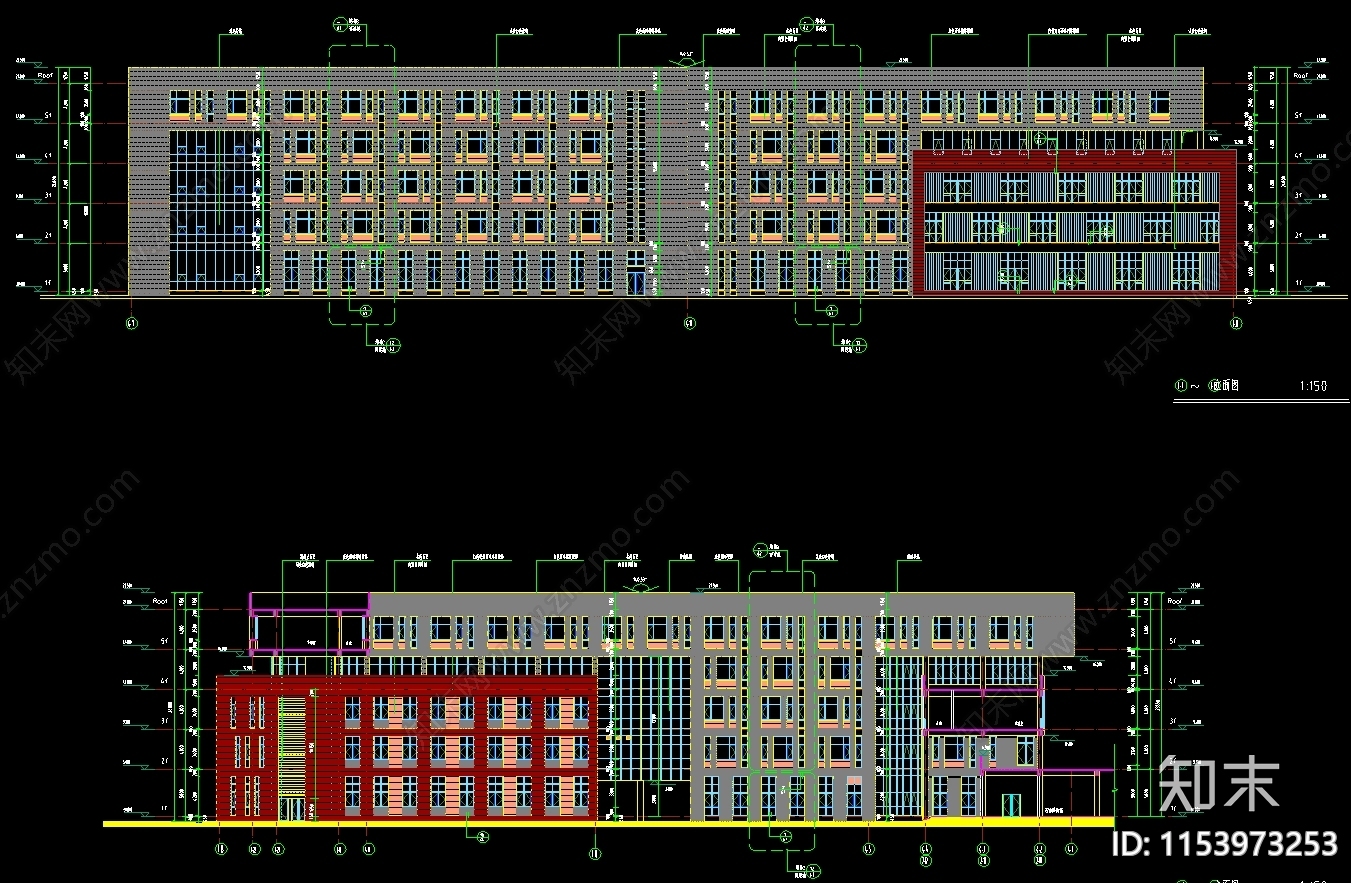 大学石油科技中心cad施工图下载【ID:1153973253】