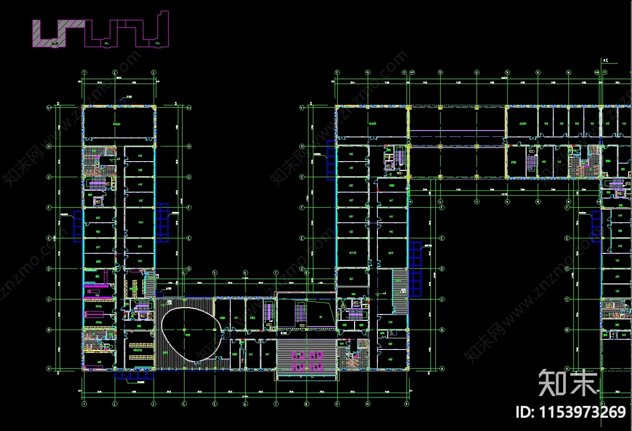 商务办公楼成cad施工图下载【ID:1153973269】