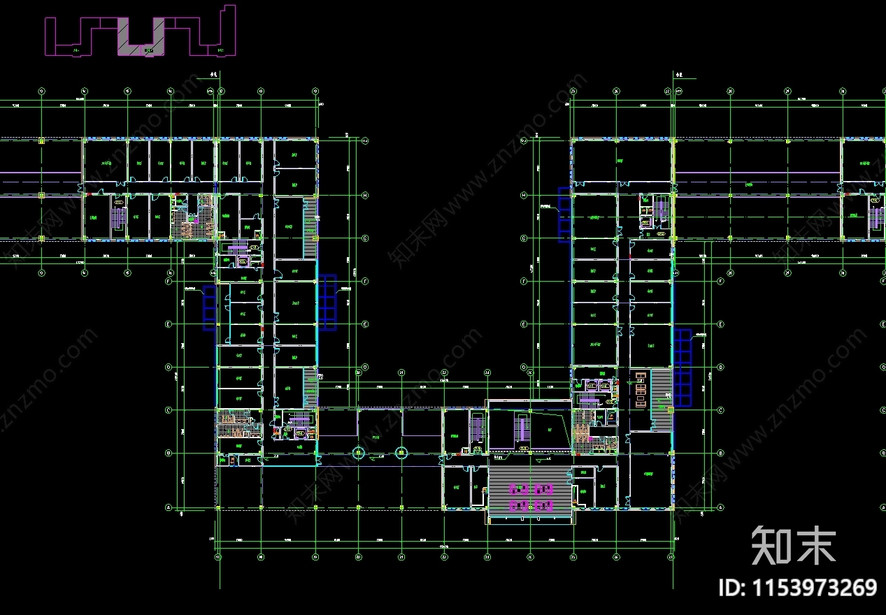 商务办公楼成cad施工图下载【ID:1153973269】