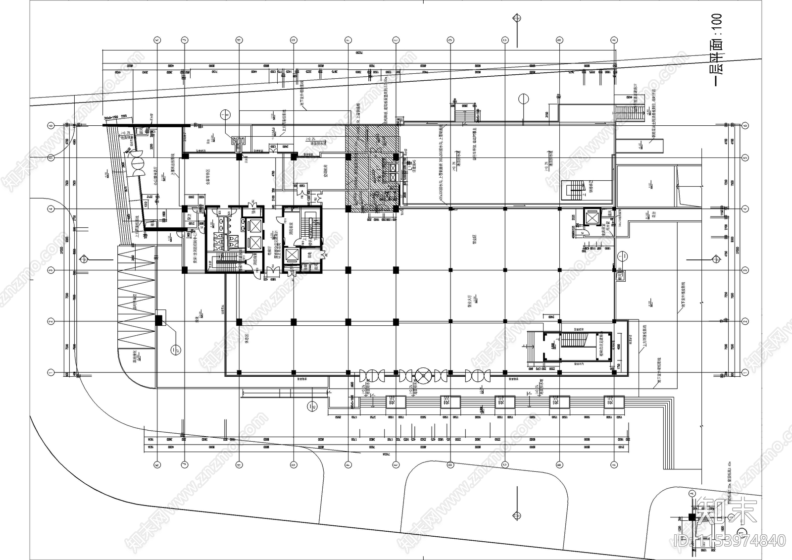 工商银行建筑CADcad施工图下载【ID:1153974840】