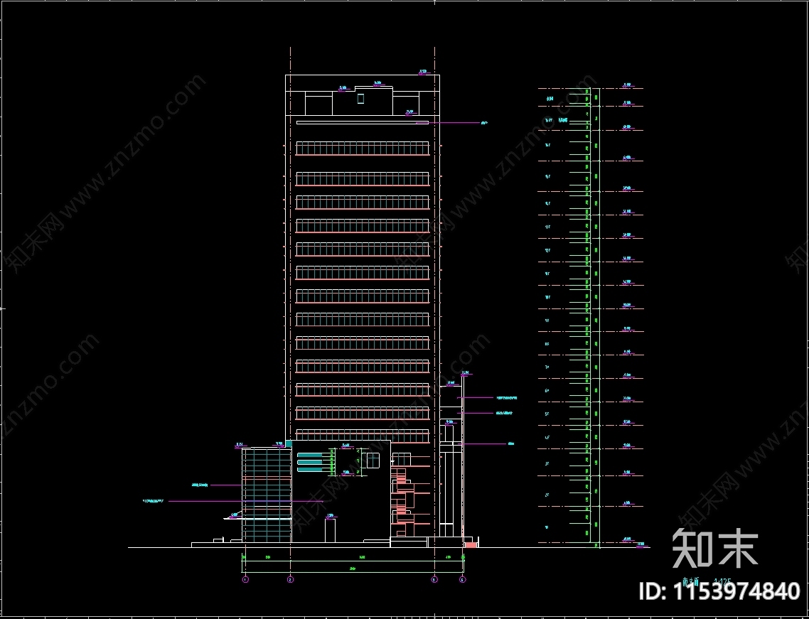 工商银行建筑CADcad施工图下载【ID:1153974840】