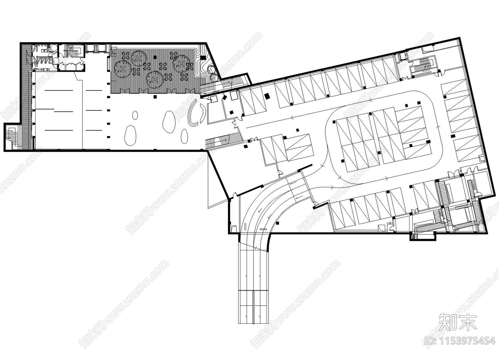 大学建筑城规学院建筑cad施工图下载【ID:1153975454】