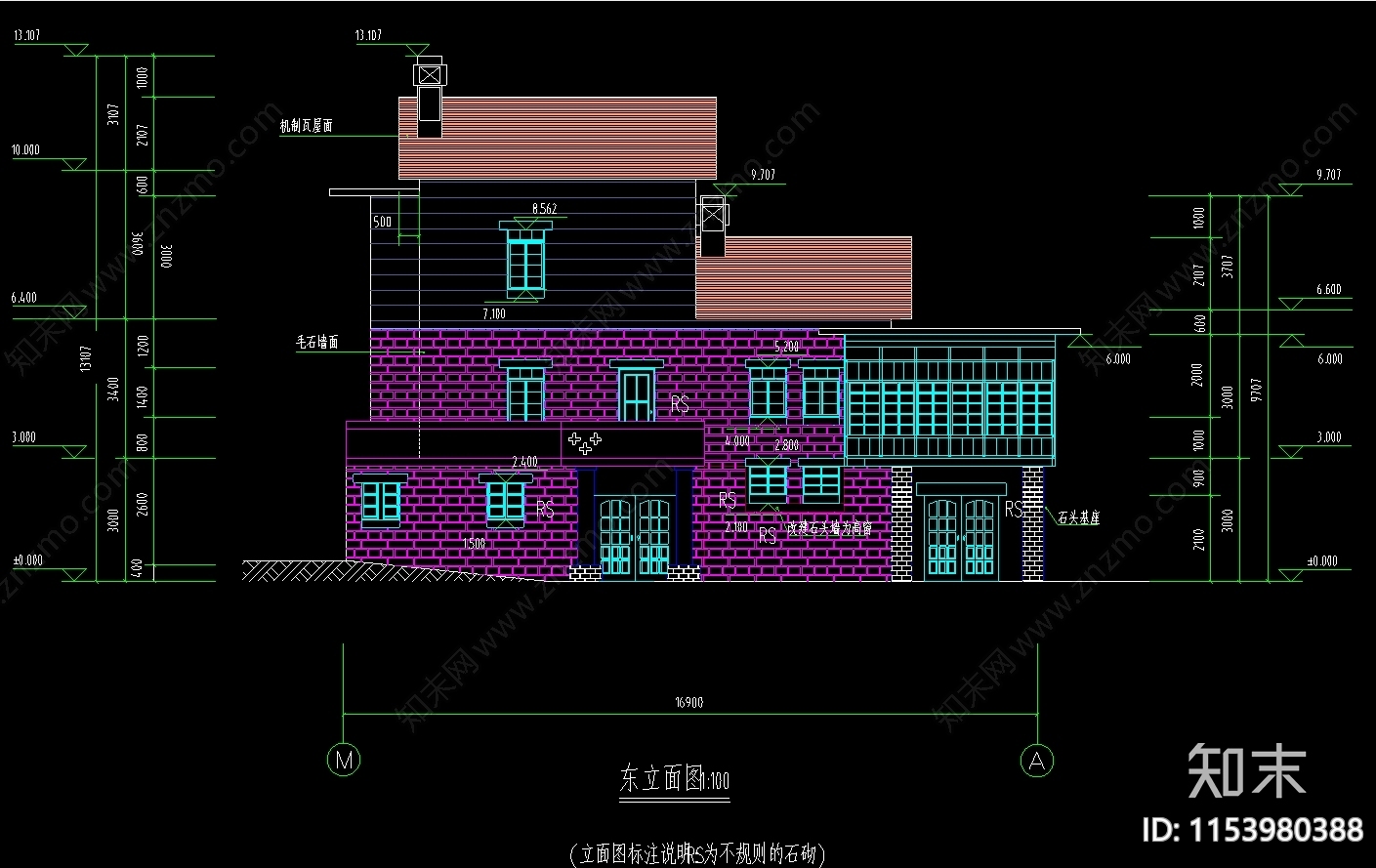 现代风格别墅cad施工图下载【ID:1153980388】