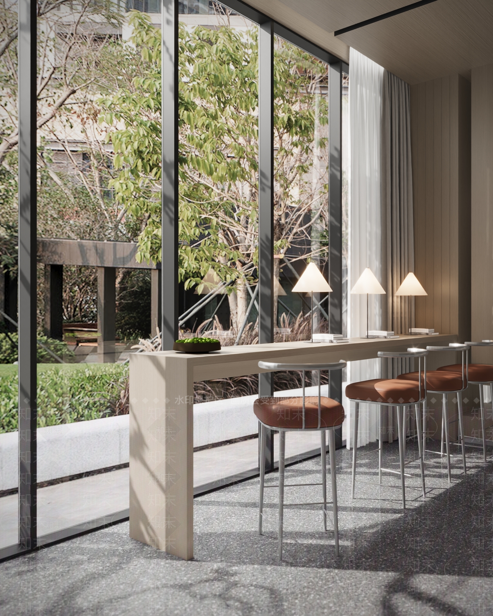 现代吧台吧凳组合3D模型下载【ID:1153987934】