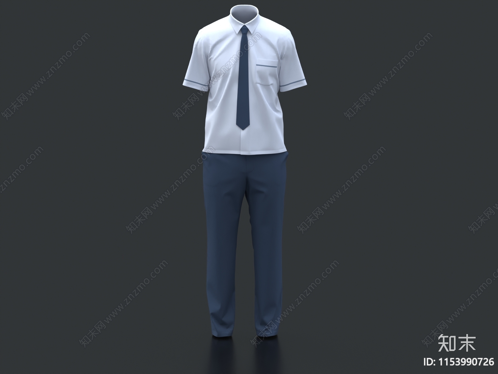 校服3D模型下载【ID:1153990726】