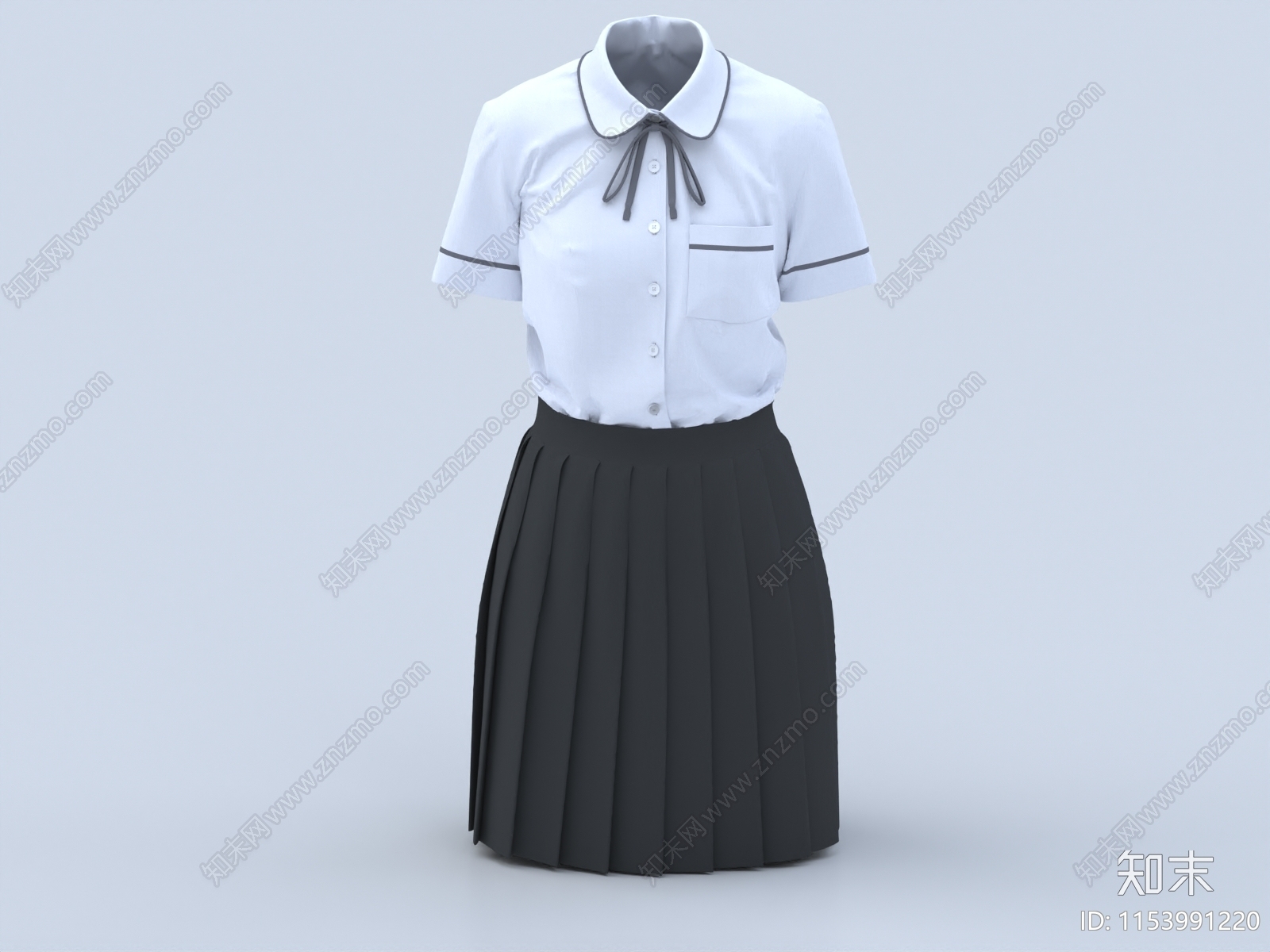 校服3D模型下载【ID:1153991220】