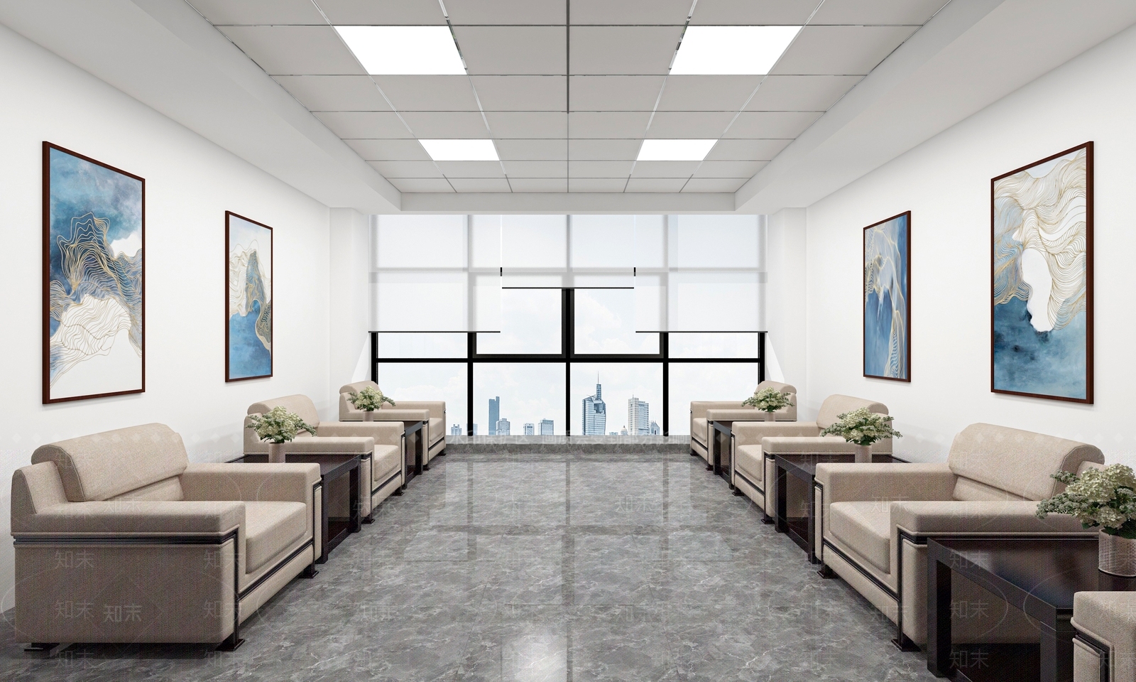 现代接待室3D模型下载【ID:1153995700】
