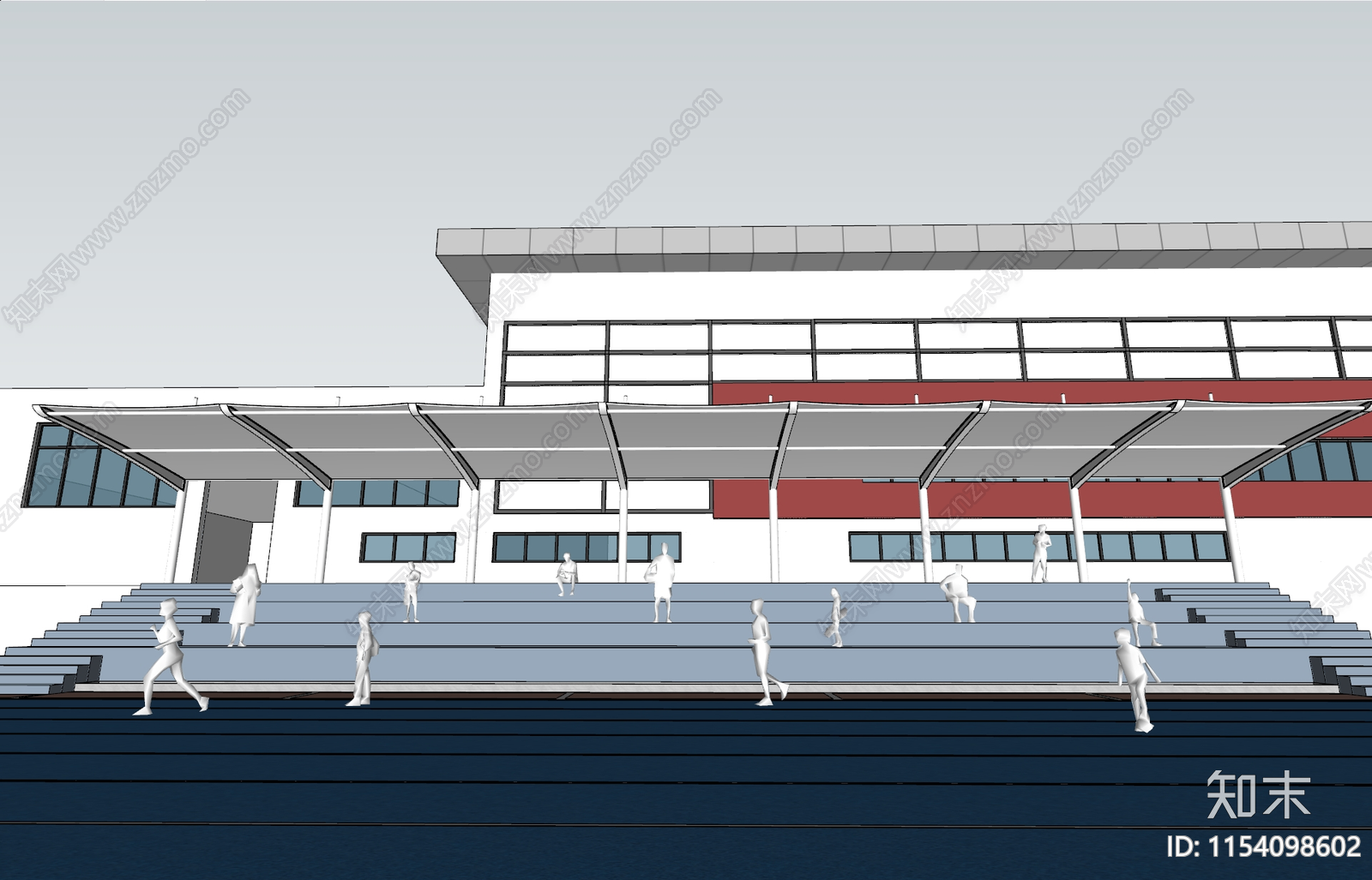 现代体育看台SU模型下载【ID:1154098602】