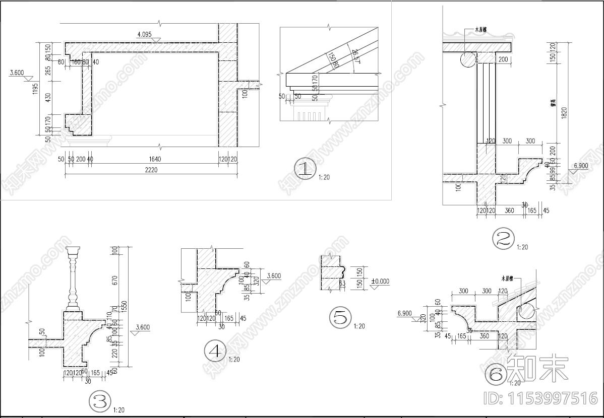 欧式简约二层自建房cad施工图下载【ID:1153997516】