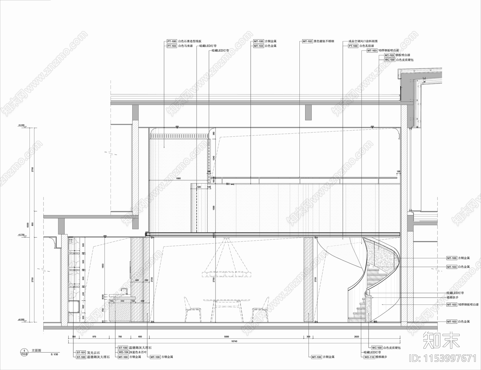 万华重庆麓悦山城顶跃样板房施工图下载【ID:1153997671】